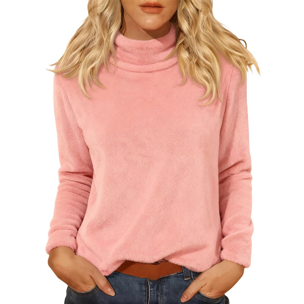 Women's Daily Casual Long Sleeve Mid Collar Top