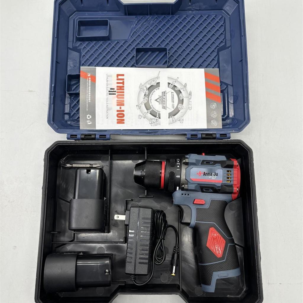 16.8V Brushless Handheld Electric Drill & Screwdriver with Rechargeable Lithium Battery and Impact Feature