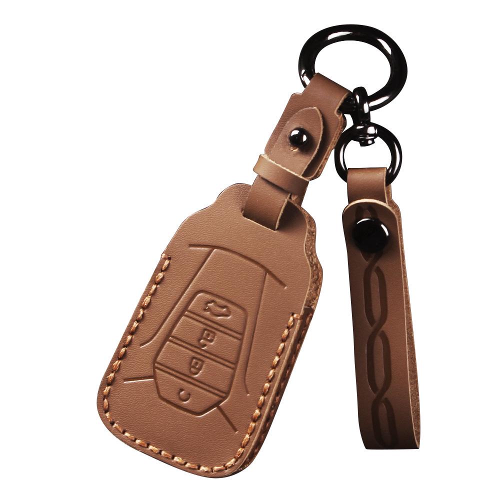 Premium Genuine Leather Key Case for Isuzu DMAX/MUX Smart Remote