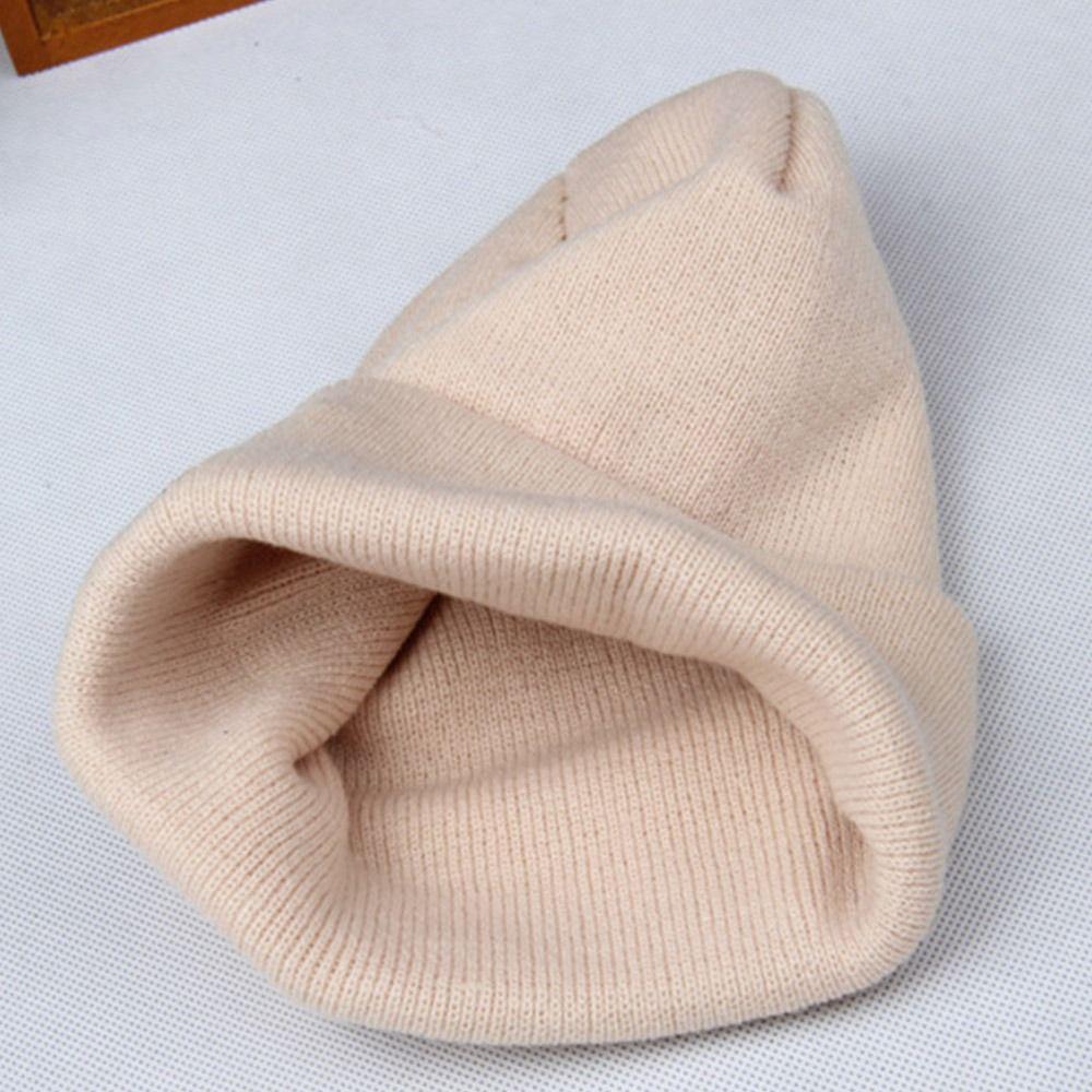 Warme Baby-Strickmütze Stickerei Buchstabe 23 Verdickte Mütze Kinder Schneemütze Jungen Mädchen