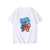Summer Print Loose Oversized Casual Pure Cotton Round Neck Short Sleeved Shirt T-Shirts Men’s