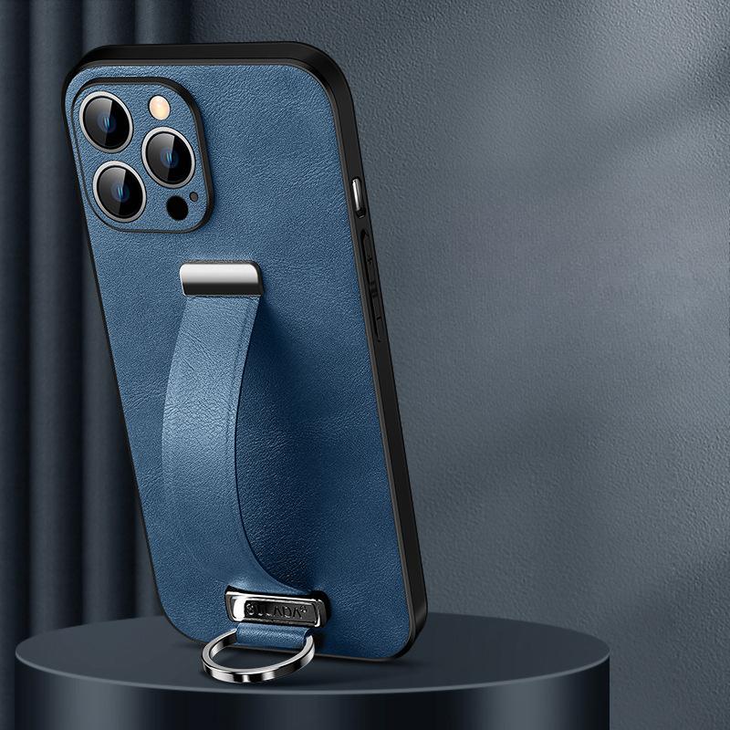 Suitable for IPhone 13, Phone Case, Wristband, Ring Stand, 14promax, Full Lens Cover, IPhone12, Shockproof and High-end