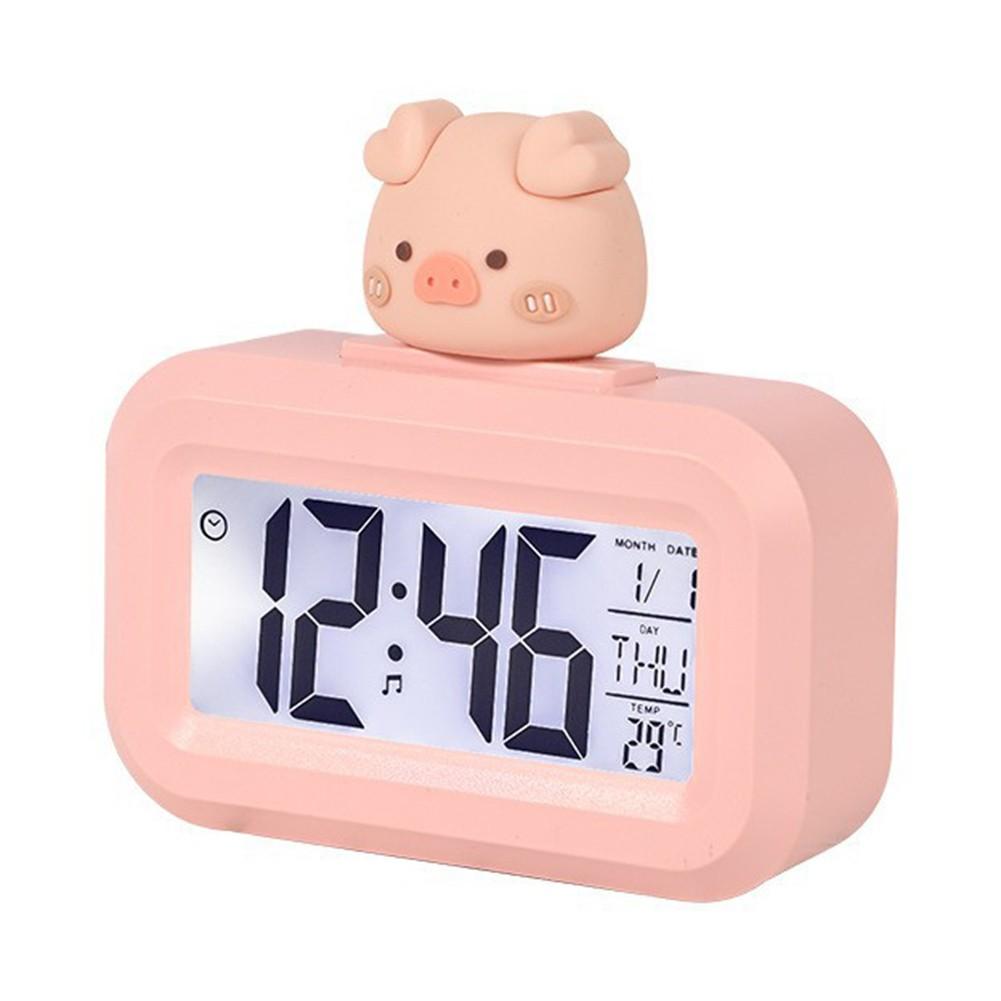 Cartoon Music Watch Desktop Alarm Clock Cordless Battery Powered