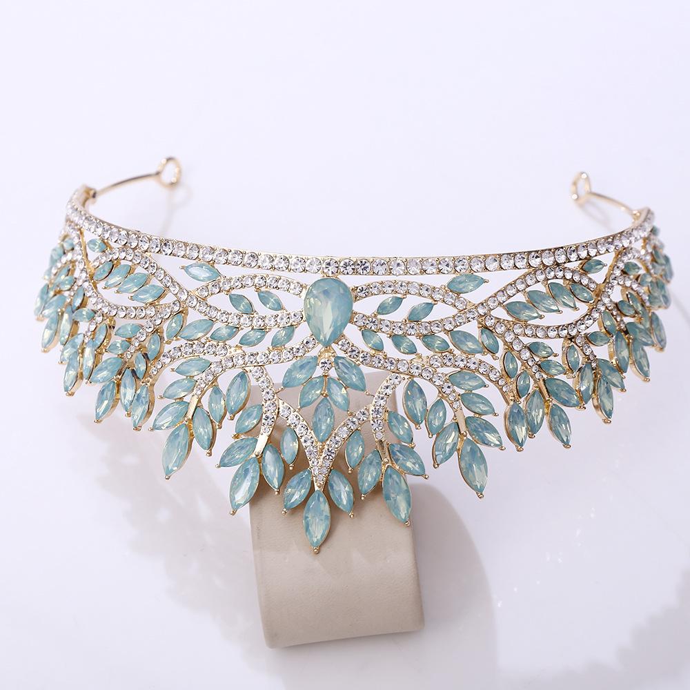 Baroque Crystal Crown for Women Tiaras Bride Wedding Dress Crown Hair Jewelry Princess Queen Party Birthday Headdress Bridal