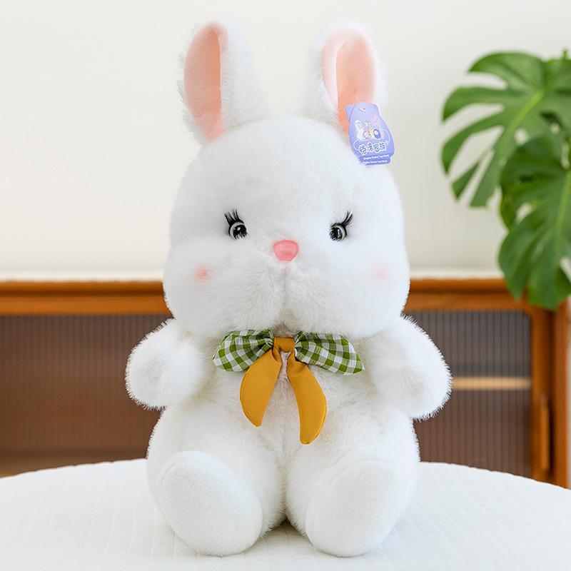 Super Cute Rabbit Plush Toy Girl Birthday Gift Bow Tie Rabbit Sleep Pillow Office Doll