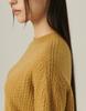 Beiseuseuledeu Dense Cable Knit Mid Sleeve Pullover_Mustard