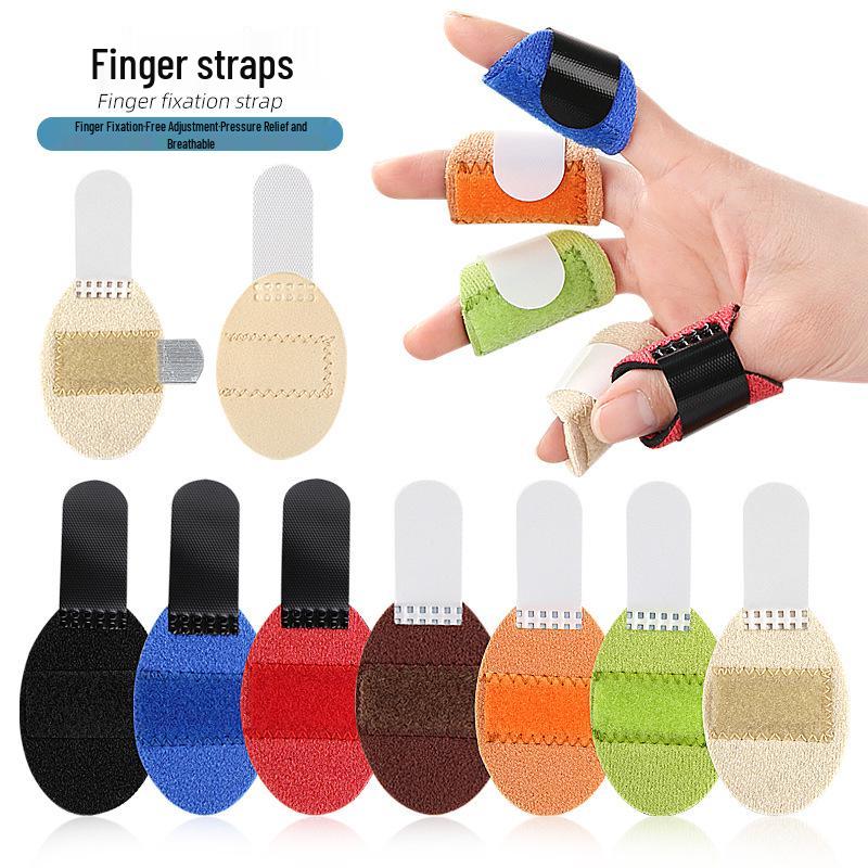 Adjustable Finger Splint with Hook & Loop Strap, Aluminum Support, and Detachable Protector