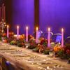 LED Elektronische Kerze mit Flackernden Flammen und Timer-Fernbedienung, Geburtstags-Hausdekoration, Lange Spitzkerzen, Hochzeit, Rosa