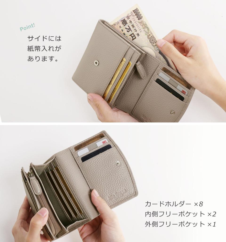 Mia Borsa Women's Bifold Wallet, Popular Genuine Leather Compact Wallet (Smoke Pink)