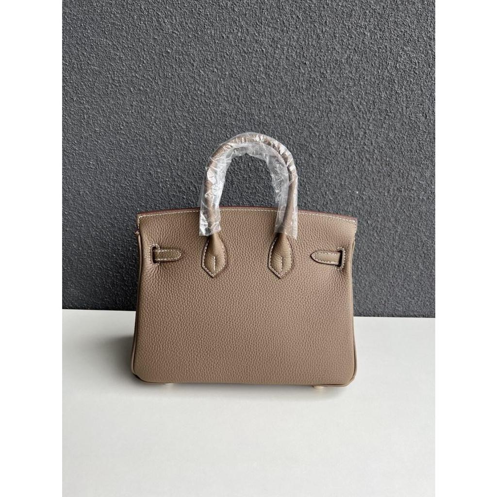 Gold Buckle Classic Fashionable Women's First-layer Cowhide Lychee Leather Handbag