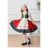 Mädchen Dirndl Oktoberfest Kostüm Bayerisches Bierfest Kleid Dienstmädchen Schürze Halloween Cosplay Outfits Kurzarm Oktoberfest Kostüm Deutsches Dirndl Kleid