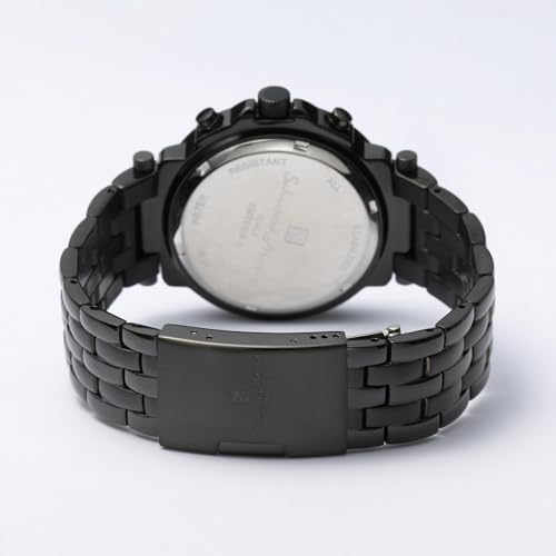Salvatore Marra Stainless Steel Multi-Calendar Watch SM22108-BKBK Men's Black