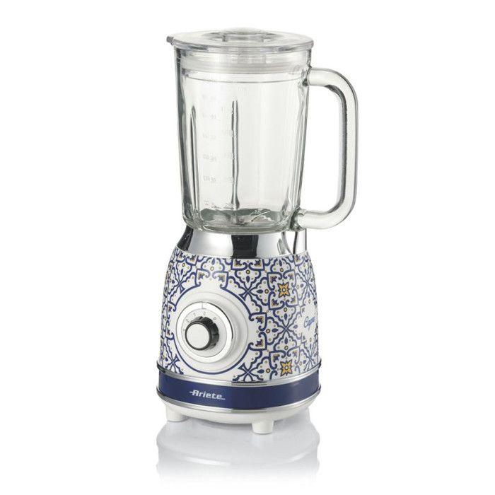 Blender Ariete vintage bol verre Capri 583CAP 1000 W Blanc Bleu