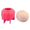 Striped Sphere Candle Holder Molds, Sphere Candlestick Molds for DIY Candle Holder Gypsum Decorations Christmas Gift