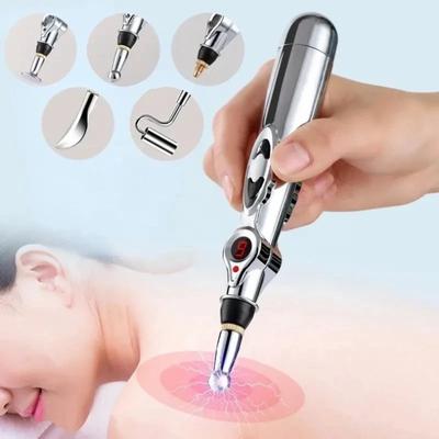 Electric Acupuncture Point Massage Pen Pain Relief Laser Therapy Electronic Meridian Energy Pen Body Head Back Neck Leg Massager Batteries Not Include