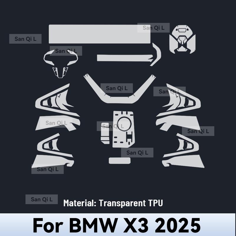 For BMW X3 G45 2025 TPU Car Navigation Screen Film Gearbox Protective Sticker Anti-scratch Interior Accessories
