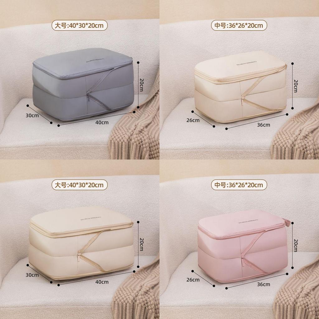 Travel Storage Organizer With Double Layer Compression Bags For Luggage Packing Solutions