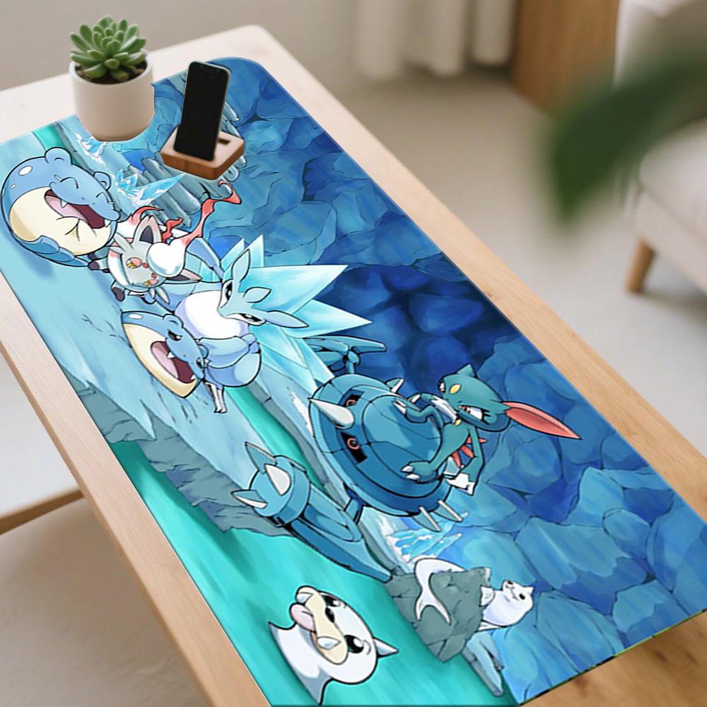 Ash Pikachu Autumn Forest Run Gaming Mouse Pad NonSlip Desk Mat 30x80x0.2cm
