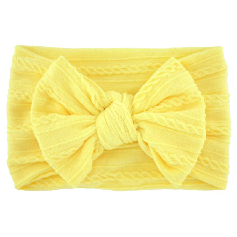 Solid Color Bow Baby Headbands, Soft Elastic Nylon Wide Hairbands for Infants