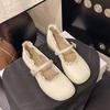White French Small Fragrant Wind Light Mouth Thick Heel Single Shoes Women's 2025 New Spring Versatile Round Head Retro Mary Jane Shoes