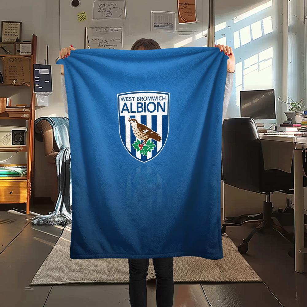 West Bromwich Albion F.C Flannel Blanket, High quality Comfortable for All Seasons, Home Decor, Warmth and Comfort