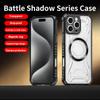 For iPhone 14 Pro Max CD Magnetic Design Heavy Duty Hard HD Clear Back Cover,For iPhone 14 Plus Rugger Armor Hard PC TPU Case