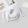 French Style Head Covering Scarf Shawl Vintage Wedding Headscarf Lace Triangle Scarf  Church