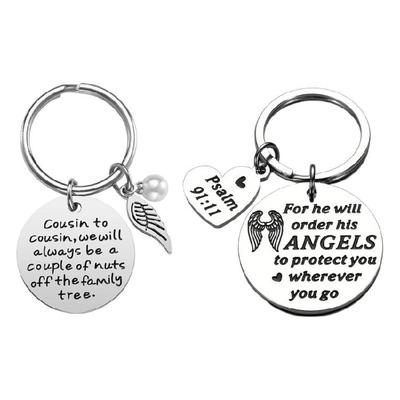 Lovely Inspirational Keyring For Best Friend Crafted From Rustproof Stainless Steel Personalizable Design