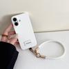 Leather Pattern Metal Short Hand Rope Is Suitable for Apple 16promax Mobile Phone Case iPhone15/14fabgs 13/12.