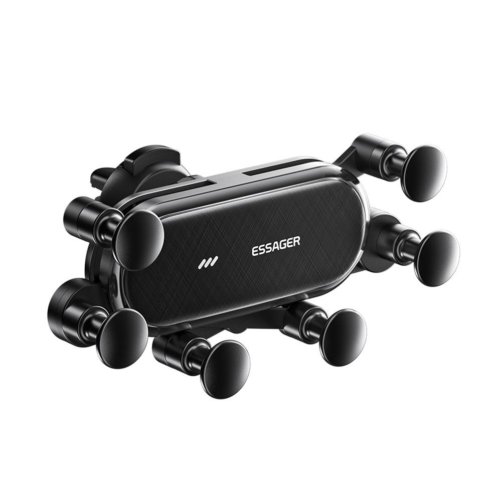 

ESSAGER Подставка для телефона Гравитационный зажим для вентиляционного отверстия Держатель для мобильного телефона 360 Регулируемый Противоскользящий для iPhone Смартфона