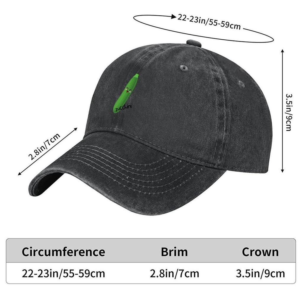 2026 Funny Kawaii Zucchini Baseball Cap Hat Luxury Brand Beach Golf Hat Custom Caps Men's Women's