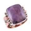 Natural Tiffany Stone Gemstone 925 Sterling Silver TwoTone Gift Ring S.7 B7l53