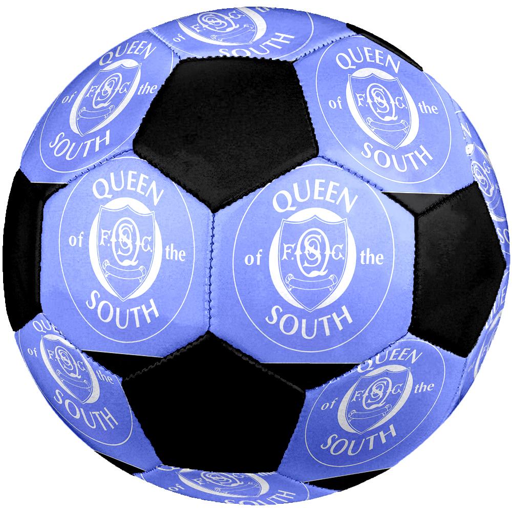 SIZE 5 Queen of the South FC Soccer Ball Colorful All Ages Machine Stitched PVC Competition Ready Durable High-Bounce