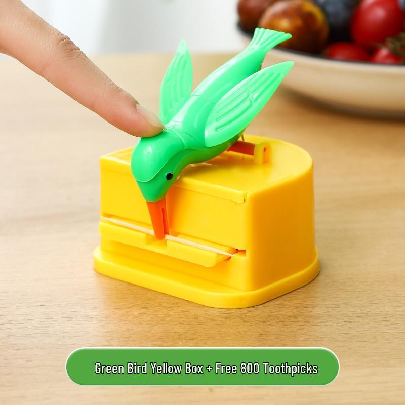 

Smart Cartoon Bird Toothpick Holder - Automatic Press-Style for Living Room