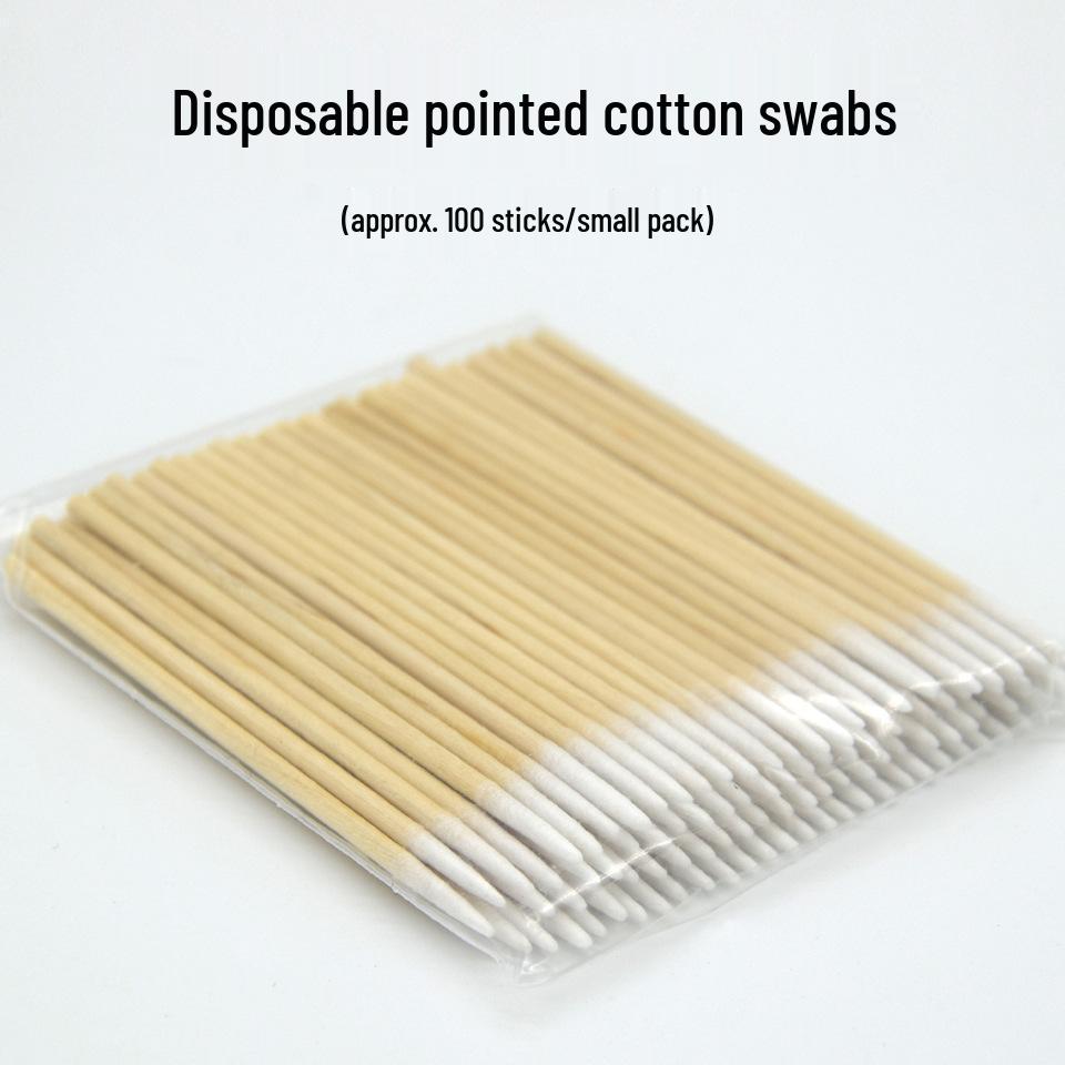 Microblading 7CM Pointed Single-Head Cotton Swabs for Eyebrows and Lip Tattooing
