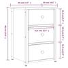 VidaXL Table de chevet noir 40x36x60 cm bois d’ingénierie 825993