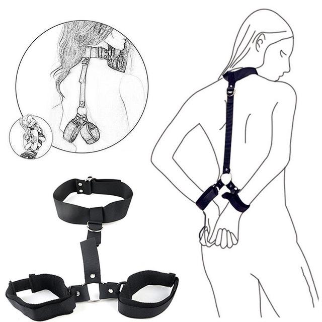 Paare Mundknebel Handschellen für Sex BDSM Bondage Fesselkragen Fetisch Sklave Spiel für Erwachsene