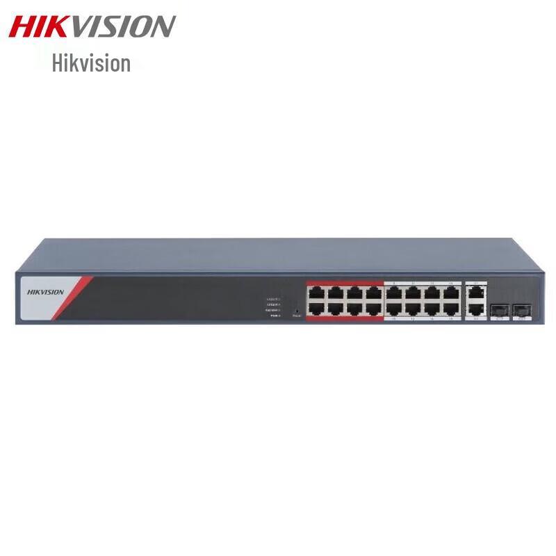 

Hikvision 16-Port Gigabit Fanless PoE Rack-Mount Switch CN plug (adapter included)