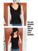 Modal Cotton V-Neck Lace Trim Ribbed Tank Top - Slim-Fit Versatile Camisole for Spring/Summer