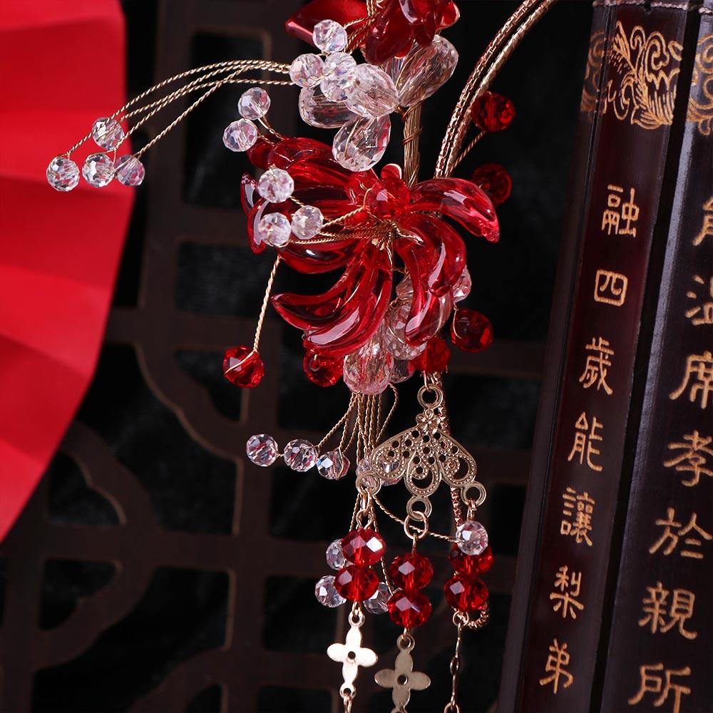 Luxury Bride Tiaras Tassel Wedding Hairband Retro Bride Headdress  Hair Accessories