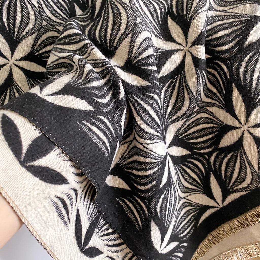 Women Luxury Design Winter Imitation Cashmere Warm Scarves Pashmina Shawl Wraps  Female Thick Blanket Soft Bufanda Foulard Scarf