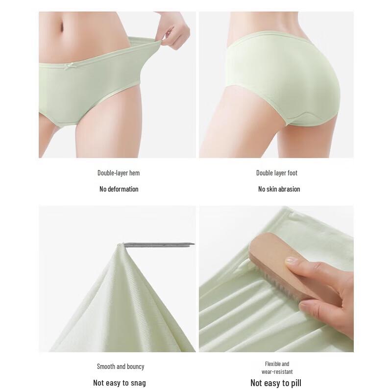 LangSha Women's 7-Pack Antibacterial Seamless Mid-Waist Underwear