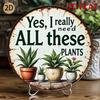 Vintage Metal Tin Sign Plant Quote Wall Decor for Home Garden
