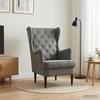 Armchair Dark Grey Velvet