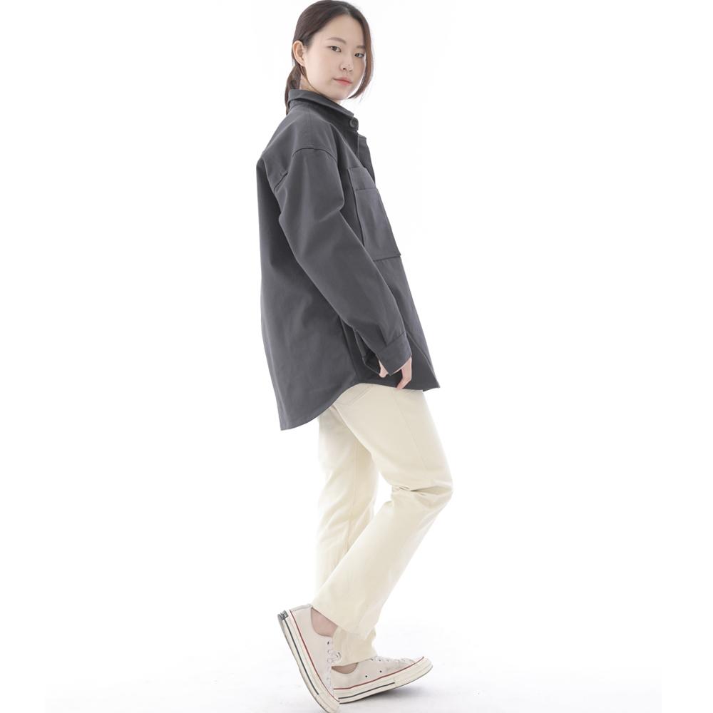 Saintcrew Two-Layer Bartack Pocket Button Shirt Jacket 2L-401Sj Charcoal