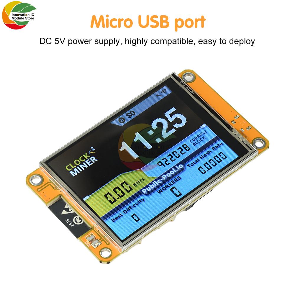 ESP32 2.8inch OLED Display Development Board Esp32-2432S028 Development Board Suitable For Hash Rate 355Kh/s Operation Micro USB