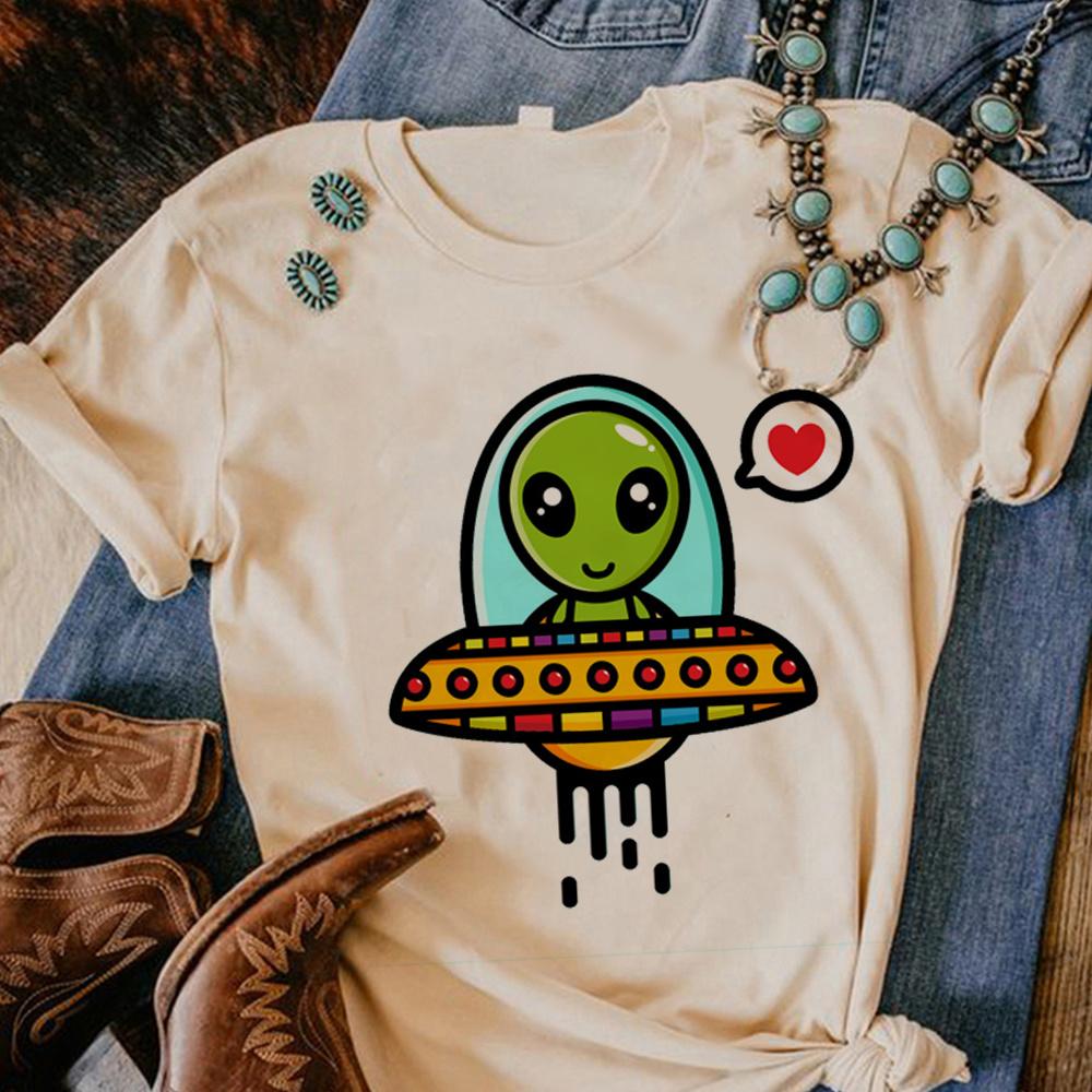 Koszulka z kosmitą Damska z grafiką Unisex Tee dziewczęca streetwear anime Japońskie ubrania