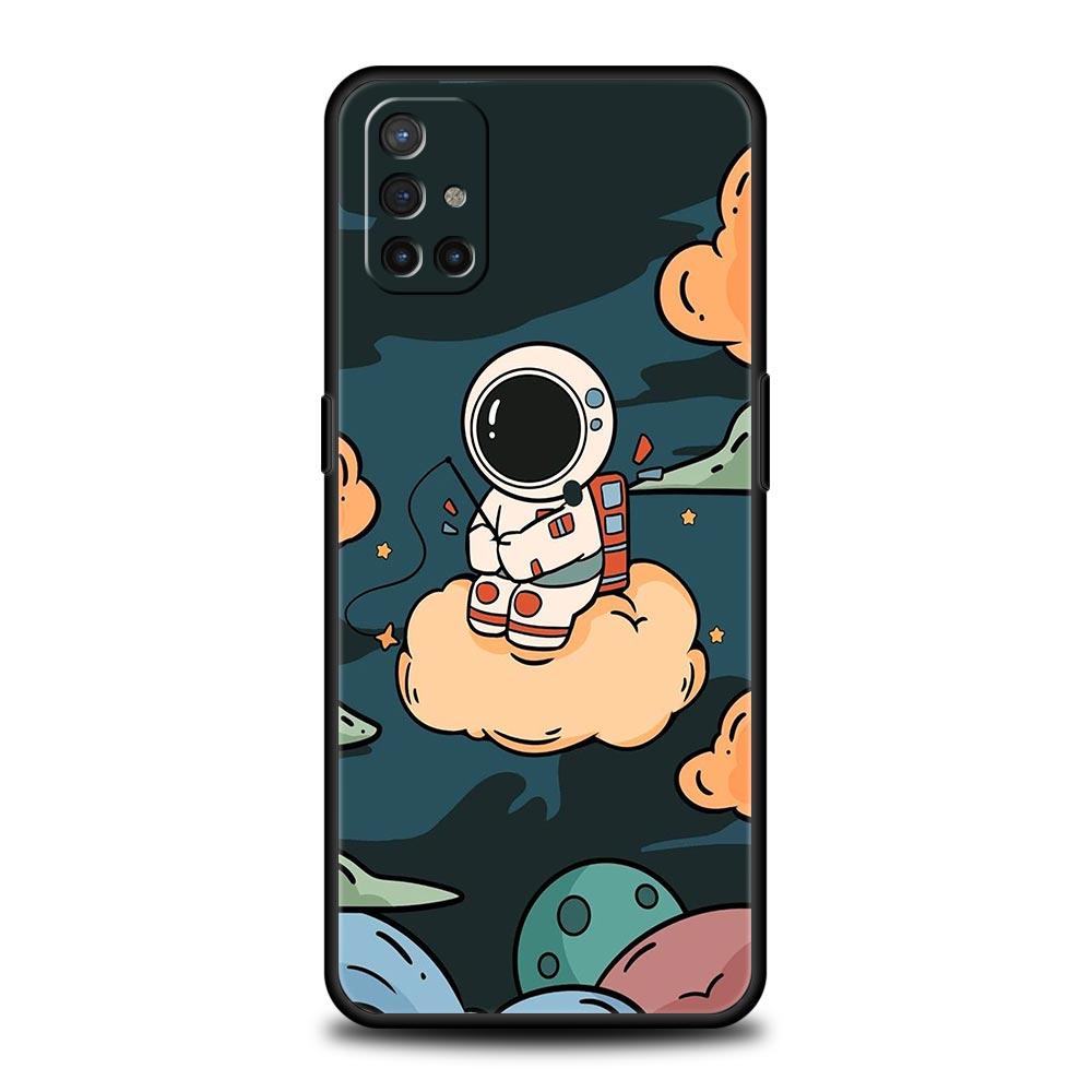 

Phone Case For Oneplus 13R 13 12 10T 11 R10 Nord N100 N200 N10 9 9R CE 2 3 Z Pro Lite 5G Soft TPU Cover Cartoon Cute Cosmonaut OnePlus 9R