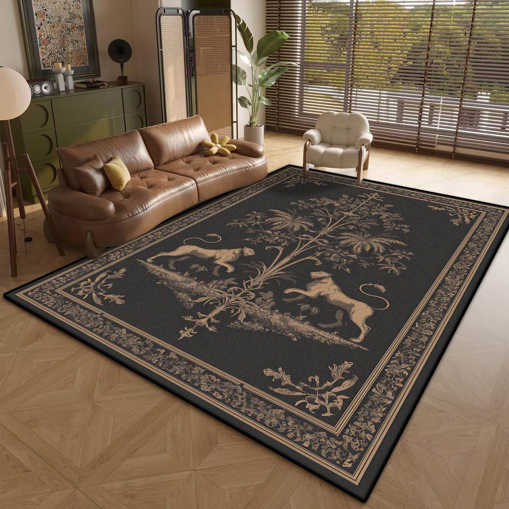 Classical style Animal Pattern Carpet for Living Room Easy Clean Antiskid Coffee Tables Mat Dining Room Decoration Home Carpet