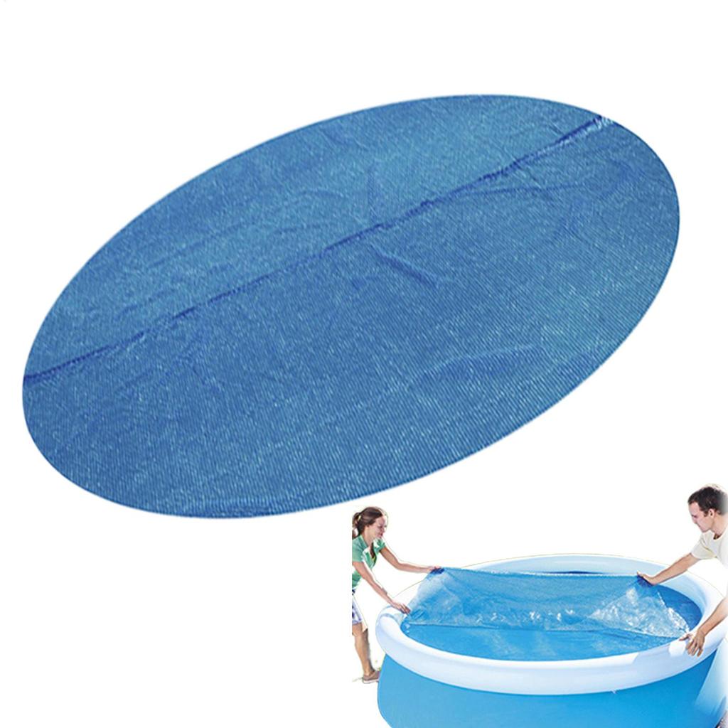 Round Solar Thermal Pool Cover Solar Hot Tub Covers Weatherproof Foldable Protector Portable Energy Saving Thermal Blanket